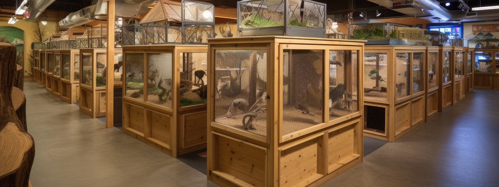 Reptile Care. A variety of unique habitats for reptiles, from sleek and contemporary to rustic and natural.